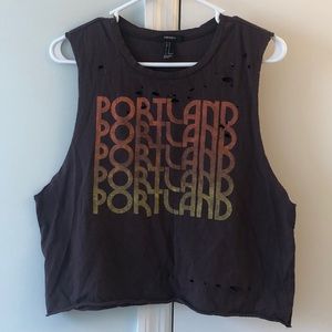 cropped sleeves T-shirt